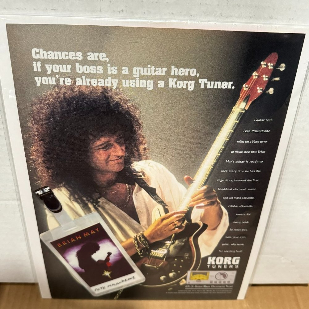 Brian May of Queen - Korg Tuners - 2003 Print Advertisement